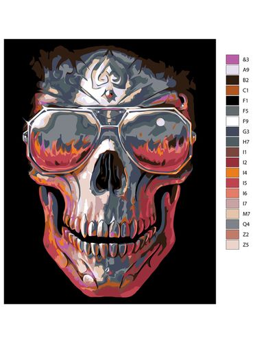 Картина по номерам "Череп в очках" ARTR1007, купить недорого