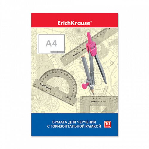 Бумага для черчения Erich Krause 45011, A4, 10 л