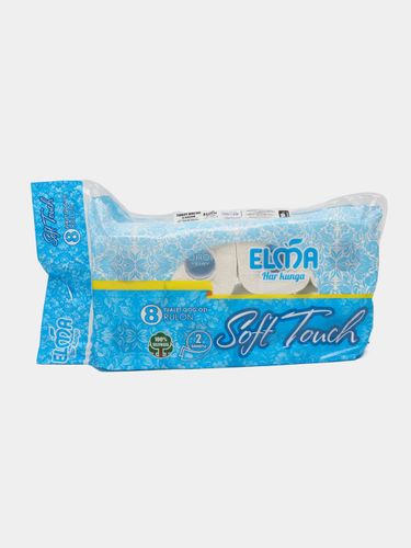 Туалетная бумага Elma Soft Touch, 2 слоя, 8 шт, в Узбекистане