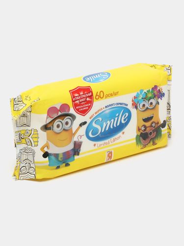 Влажные салфетки Smile Baby minions, 60 шт