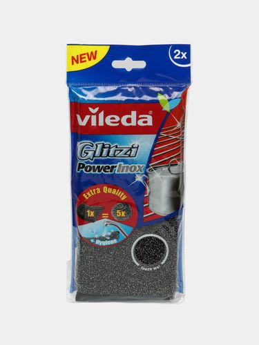 Губка металлическая Vileda Glitzi Power Inox, 147413, купить недорого