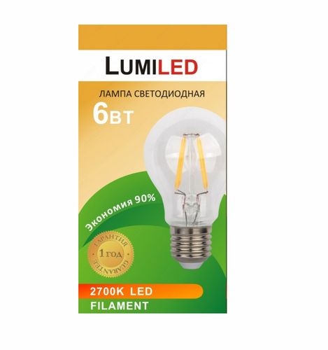 Лампа светодиодная LUMILED филаментная A60 E27 2700K