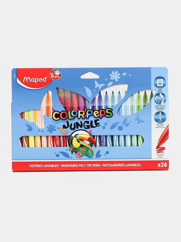 Фломастеры Maped Color Peps Jungle 845422, 24 цвета