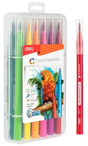 Набор фломастеров Deli кисточка Color Emotion EC10304