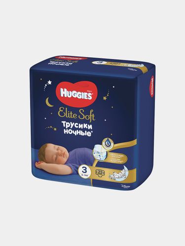 Детские подгузники трусики ночные HUGGIES ELITE SOFT (3), 23 шт