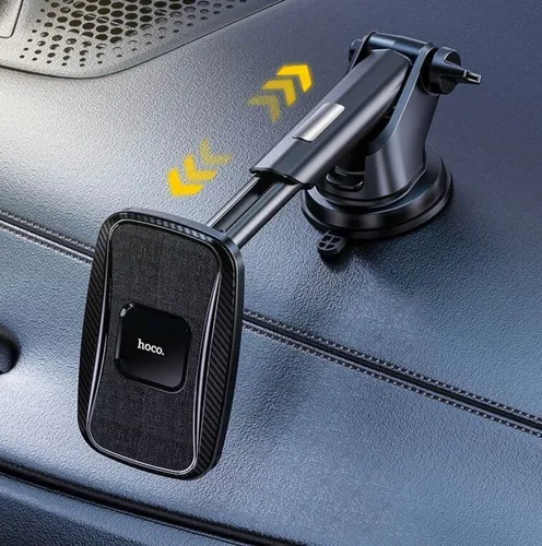 Автомобильный держатель Hoco CA75 Magnetic wireless charging car holder, Черный, фото