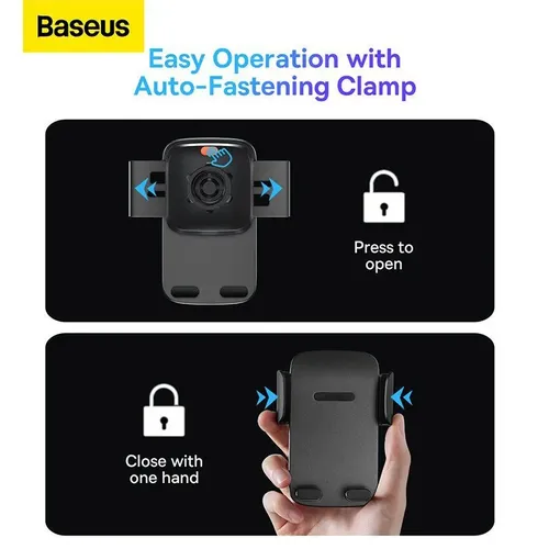 Автомобильный держатель Baseus Easy Control Clamp Car Mount Holder Pro, Черный, 23900000 UZS