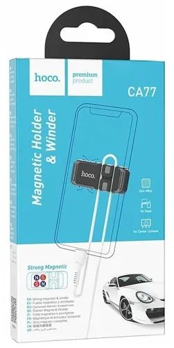 Автомобильный держатель Hoco CA77 Carry winder magnetic holder, Черный, в Узбекистане