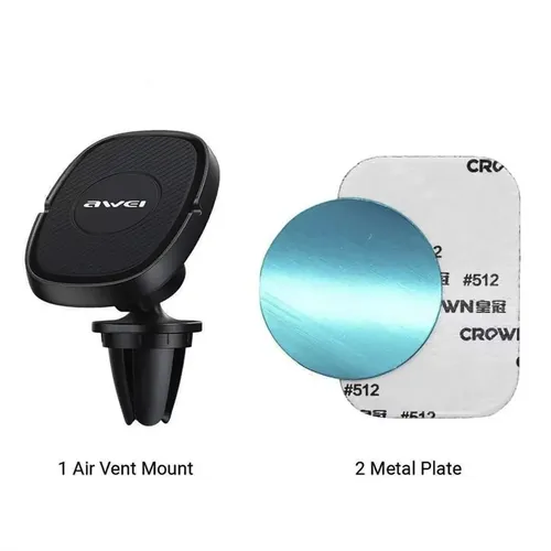 Автомобильный держатель Awei X21 Magnetic Car Phone Holder Stand 360, Черный, фото