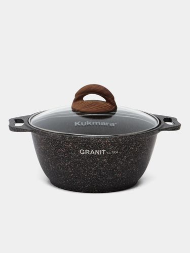 Кастрюля Kukmara со стеклянной крышкой Granit ultra, 4 л