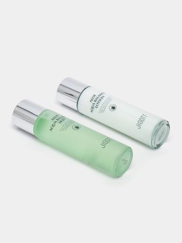 Набор для ухода за кожей лица Jigott с экстрактом Aloe Aqua Balance Skin Care 3 Set, фото