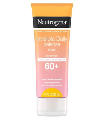 Осветляющий солнцезащитный крем Neutrogena Invisible Daily Defense Sunscreen Lotion SPF 60+, 88 мл