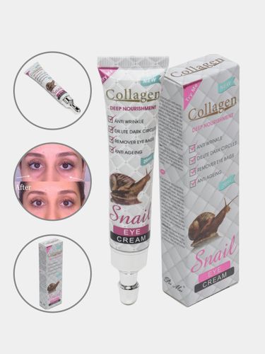 Крем с муцином улитки для кожи вокруг глаз Collagen Snail Eye Cream, 20 мл