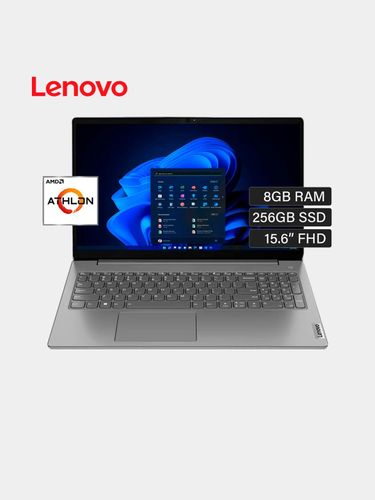 Ноутбук Lenovo IdeaPad 1 | AMD Athlone silver 7120u | RAM 8GB | SSD 256 GB | Установлено Windows + Мышка | 15.6, Серый, 357700000 UZS