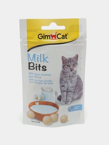 Лакомство для кошек GimCat Milk Bits шарики с молоком, 40 гр