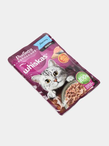 Корм для кошек Whiskas Мясная коллекция лосось, 75 гр, купить недорого