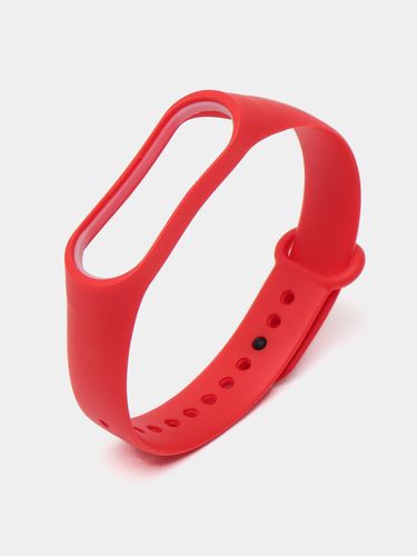 Cиликоновый ремешок для фитнес-браслета Mi Band 3 4, Красный