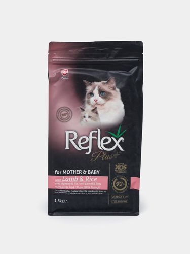 Сухой корм REFLEX PLUS MOTHER BABY для кормящих кошек и котят 1-4 мес с ягненком, 1.5 кг