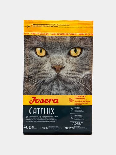 Сухой корм для длинношерстных кошек Josera Catelux с уткой и картофелем, 400 гр