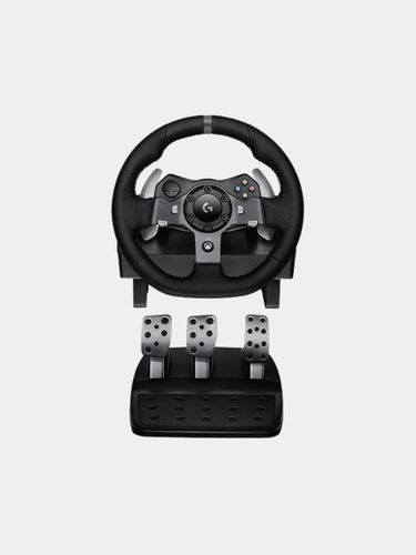 Игровой руль Logitech G920 Driving Force Racing для компьютерных игр с ПК и Xbox One, Черный