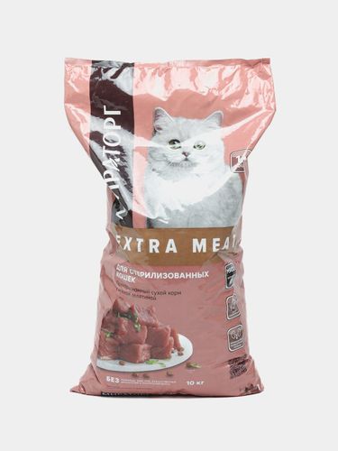 Сухой корм для стерилизованных кошек Мираторг Extra Meat c нежной телятиной, 10 кг