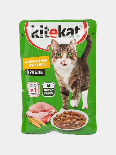 Корм для кошек Kitekat Желе с курицей, 85 гр