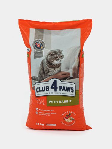 Корм для кошек Club 4 Paws Premium с кроликом, 14 кг