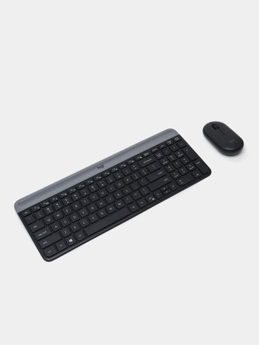 Клавиатура и мышь Logitech mk 470 slim combo беспроводная, Темно-серый