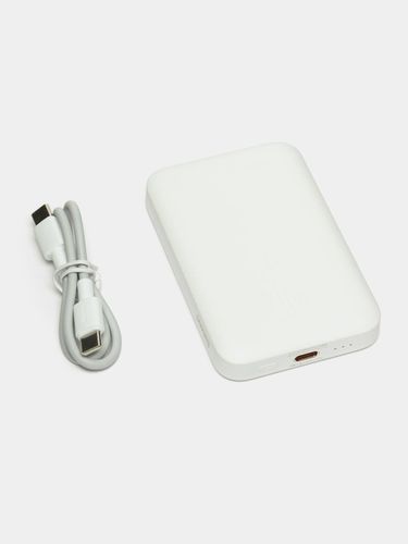 Внешний аккумулятор Baseus Magnetic Wireless magic safe iРhone 12/13/14 6000 мА/ч, Белый