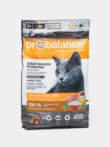 Сухой корм для кошек ProBalance Immuno Protection Защита и иммунитет, 400 гр