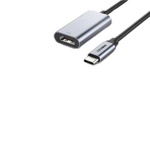 Адаптер Recci USB-C/HDMI 4K 30Hz переходник hdmi, Серый металлик