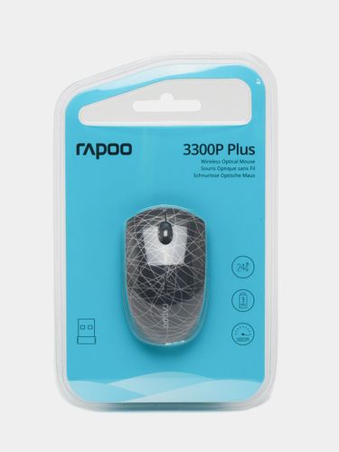 Беспроводная мышь компактная Rapoo 3300P, Черный