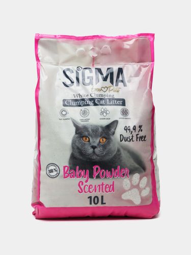 Наполнитель для кошек Sigma Baby Powder Scented, 10 л