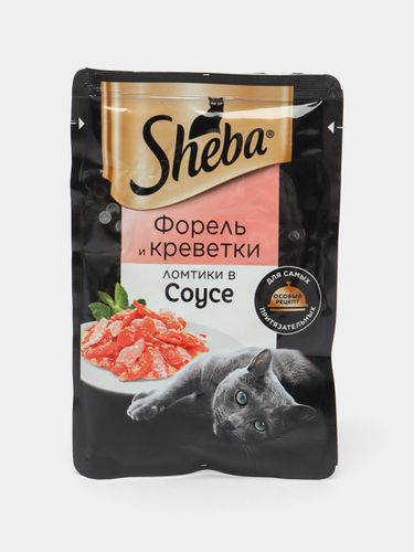 Влажный корм Sheba с форелью и креветками, 75 гр