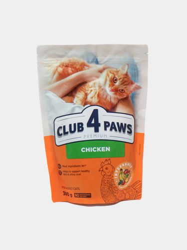 Сухой корм для котят Club 4 Paws с курицей, 300 гр