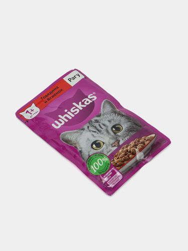 Корм для кошек Whiskas рагу с говядиной и ягненком, 75 гр, в Узбекистане