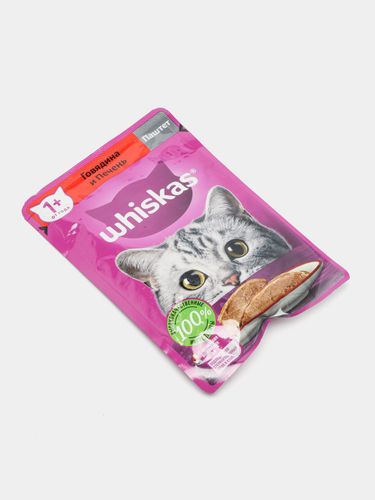 Корм для кошек Паштет Whiskas с говядиной и печенью, 75 г