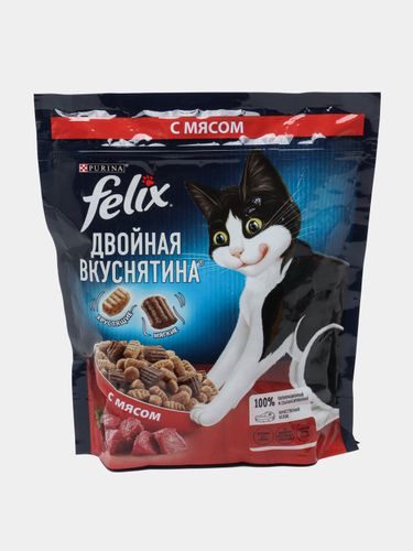 Сухой корм для кошек Purina Felix с мясом, 600 гр