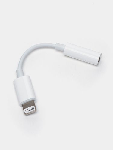 Переходник Apple Lightning to jack adapter с 3.5 мм к устройствам с Lightning, Белый