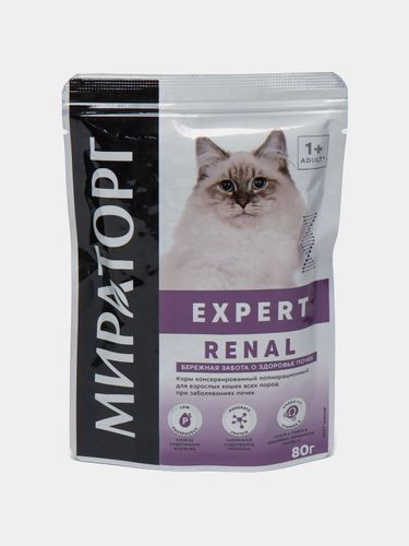 Корм консервированный Мираторг Expert Renal для кошек, 80 гр