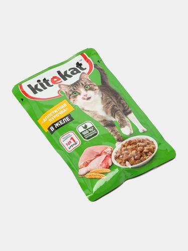 Корм для кошек Kitekat Желе с курицей, 85 гр, купить недорого