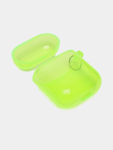 Защитный чехол с карабином для AirPods Elago Clear Hang Case Neon Yellow, Салатовый, в Узбекистане