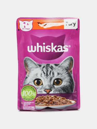 Корм для кошек с телятиной Whiskas Рагу, 75 гр