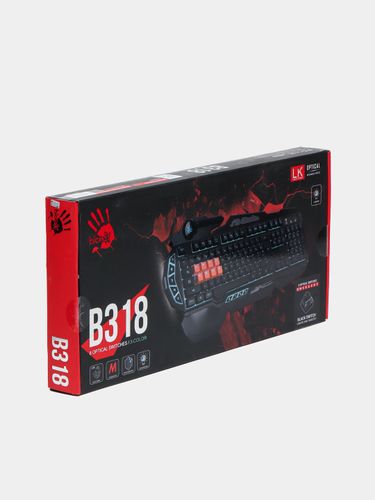 Игровая проводная клавиатура Bloody B318 USB, Черный, sotib olish