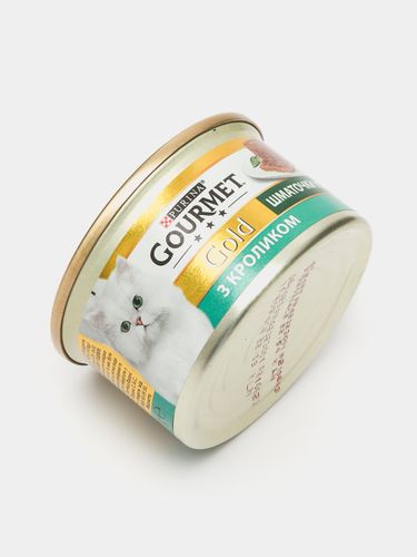 Влажный консервированный корм для кошек Purina Gourmet Gold с кроликом, 85 гр, купить недорого