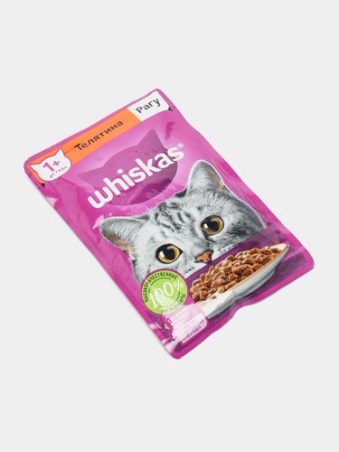 Корм для кошек с телятиной Whiskas Рагу, 75 гр