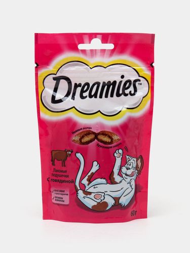 Лакомства для кошек Dreamies Подушечки с говядиной, 60 гр, в Узбекистане