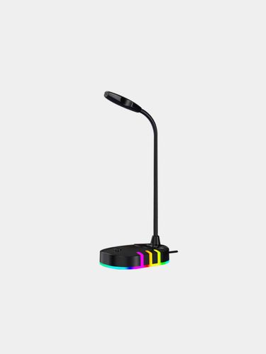 Микрофон игровой для компьютера Xtrike USB с RGB подсветкой, Черный