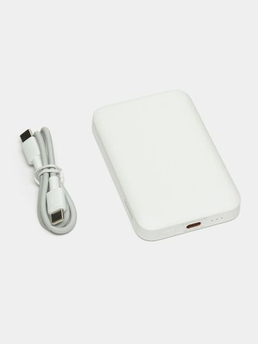 Tashqi akkumulyator Baseus Magnetic Wireless magic safe iРhone 12/13/14 6000 mAh, oq, в Узбекистане