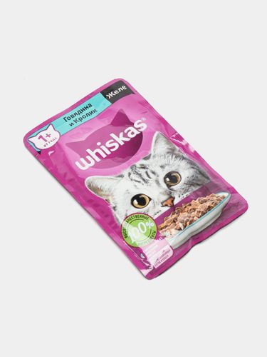 Корм для кошек Whiskas Желе с говядиной и кроликом, 75 гр